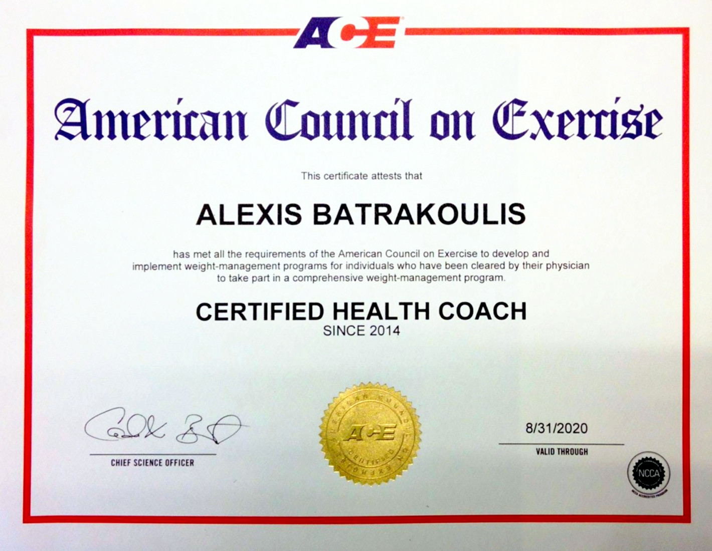 Πιστοποίηση ACE Health Coach